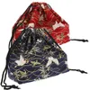 Serviesgoed 2 pc's Bento Bag Women Lunch Drawstring Tassen isolatie opslag katoen herbruikbare reizen