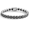 3mm 4mm 5mm 6.5mm Width 17/18/19/20/21cm Diamond Passed Test 925 Silver Black Moissanite Tennis Bracelet for Men Women Nice Gift