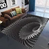Teppiche 3D Illusion Teppich Eingangstür Bodenmatte Abstrakte geometrische optische Fußmatte rutschfeste Bodenmatte Wohnzimmer Dekor Teppich R230718