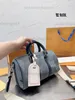 Keepall Tote Bag Nano Washed Denim Monograms 가죽 어깨 가방 럭셔리 디자이너 Crossbody City Bag Small Duffel Bag Top Handles Hand-Bag