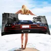 Blankets Auto Sports Cars Pattern Beach Towel Soft Microfiber Absorbent Beach Blanket Lightweight Quick Dry Towel for Pool Swimming Beach R230819