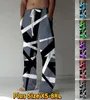 Pantaloni da uomo patchwork modello di stampa a colori quotidianamente esterno prendi pantaloni casual elastico uomini sciolti xs-8xl