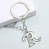 Key Rings Metal Keychain Initial A M R Ring Hoofdstad Kettingen voor vrouwelijke mannen Handtas Accessorie Auto Keys Diy Sieraden Geschenken Drop del Smtdu