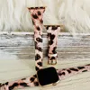 For Apple Watch strap Small waist leopard print real leather ultra strap apple IWatch 1~8se strap38/40/41mm/42/44/45mm Watch Strap Band