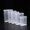 Bolsas de regalo de plástico PVC esmerilado de 8 tamaños con asas, bolsa de PVC transparente impermeable, bolso transparente, bolsa de favores de fiesta, logotipo personalizado