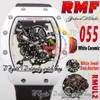 RMF 055 Mens relógio RMUL2 Mecânica White Winding Caso de cerâmica Branca Cinza parafusos de areia cinza Dial de esqueleto Branda de couro interno de anel de nylon