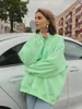 Hoodies للسيدات نساء من النوع الثقيل 2023 الخريف الشتاء الصلب ألوبرز كبير الحجم من الإناث الكوري غير الرسمي O