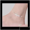 Anklets 925 Sterling For Women Ladies Girls Unique Nice Y Simple Beads Chain Anklet Ankle Foot Jewelry Gift Jafjo Famob Drop Delivery Dhmmz