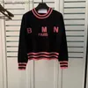 Women's Sweaters Women's Designer Women balman Sweater Jacket Woman Womens Round neck Stripe Sweaters Knit Letter Knitted Long Z230819