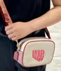 새로운 럭셔리 브랜드 카메라 가방 여성 메이크업 가방 패션 크로스 바디 백 어깨 지갑 컬러 인쇄 작은 사각형 토트