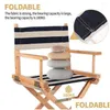 Coperchi di sedie ERS 1/2SET Directors Sedie Sostituzione Canvas ER Casual Seat Kit per il giardino per esterni a casa pieghevole Sostituire Drop Deli Dh4ae