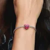 Perles de charme en forme de coeur en argent sterling S925 adaptées aux bracelets originaux faisant des bijoux pour les femmes anniversaire Noël fête des mères Pandora cadeau livraison gratuite