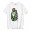 bathing ape shirt Youth cartoon camouflage short sleeved men's and women's casual loose round neck T-shirt bathing ape