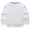 Kinderkleding Hot Sweaters Kinder Solid Color Sweater Pullover Koreaanse lente en herfst aangepaste kinderen All Cotton Top met ronde nekbodem