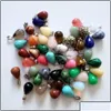Подвесные ожерелья подвески ювелирные украшения Оптовые смешанные натуральные каменные капли воды для доставки DHMXB DH4LG