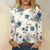 Women's Hoodies Crew Neck Sweatshirt Vintage Top Long Sleeve Floral Print 3x Tunic Tops For Women Layering