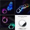 Other Auto Electronics 1Pc Usb Charging Car Led Cup Holder Water Bottom Mat Rgb Light Decor Er Lumineux Garniture Lampe Ornement Coaster Acc Dhu8L