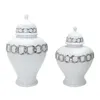 Bouteilles De Stockage Vase En Céramique Pot De Gingembre En Porcelaine Réservoir De Temple Pour Mariages Salon Bureau