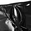 Slips Höschen Männer glänzende Metallic Latex Dessous Erotik Open Butt Zipper Penis Beutel Sissy Höschen Homme Wetlook Leder Boxer Slips Unterwäsche 230818