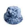 Beretti Donne Summer Piegatura Cappello a secchio per le vacanze in spiaggia Lady Spring Bowler Sun Protection Cap berretto Tie-dyeing Chiesa all'ingrosso Drop Drop Ship