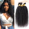 변태 곱슬 묶음 인간의 머리카락 직조 브라질 머리 확장 1/3/4 PCS Remy Hair Kinky Curly Extensions 8-28 인치 EMOL 헤어