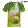 Magliette da uomo Summer Men and Women T-shirt 3D Funny Mushroom Mushroom Magt-Shirts Sbap Snail Fashion Tops Fashion Tops