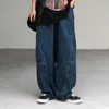 Herren Jeans Männer lässige Hosen Vintage Cargo Hosen stilvoll bequem geräumig für Reißverschlussknopf
