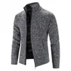 Herrtröjor Spring Autumn Sticked tröja män mode smal fit cardigan män kausala tröjor rockar fasta enstaka bröstkogna män 230816