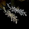 Clip per capelli Asnora Bridal Cz Accessori pettini Crystal Zirconia Cena festa di gioielli per donne Gifts Serre Tete Mariage