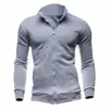 Sweats à capuche pour hommes Chic hommes Zip Up manteau décontracté hommes col montant sweats sans fermeture éclair pour homme sweat à capuche