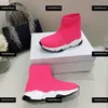 Kinderen Casual schoen Logo Letter Afdrukken Kind Sneakers Hoge kwaliteit Baby Sock Shoes Shoen Box Transportatie Bescherming