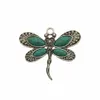 10pc in lega retrò Dragonfly Charm Ciondo