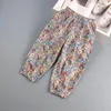 Pantaloni estivi dolci ragazze fiori pantaloni bambini stampa casual piedi retrattili retrattili baby boys cool beach