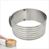 ベーキング型調整可能なケーキカッタースライサーステンレス鋼ラウンドパン金型ツールDIYキッチンアクセサリー