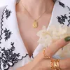 Anhänger Halsketten trendy kleines Mondkragen für Mädchen 2023 Ankunft Gold Farbe Edelstahl Frauen Goth Schmuck Bijoux