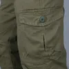 Herenbroek katoenen vracht mannen overalls leger militaire stijl tactische training rechte broeken uit het oog casual multi pocket baggy 230817