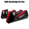 Sport Toys Sex Furniture Aid uppblåsbara med remmar som flockar PVC Vuxenspel Split Leg Sofa Mat Sex Tools For Par Women Glans Massager Sex Products