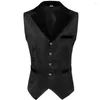 Men's Vests 2023 Medieval Gothic Waistcoat Steampunk Men Vest Jacquard Single Breasted Mens Suit Victorian Gilet Homme Dress Up Tops