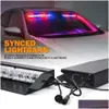 Resvägsprodukt Visir Strobe LED Light Bar Interior Windshield Sunvisor Lamp Emergency Varning Blinkande lampor för Voluntee DHO54