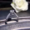 Кластерные кольца Diwenfu 925 Sliver Real Vs1 Diamond Ring для женщин 1 Dainty Cirle Anillos de Bizuteria Gemstone Jewelry Box
