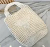 Designer Raffia Summer Bag Tote Women Vegetable Basket Handbags Mesh Breathing Bags Woven Shopping Large Capacity Straw Beach