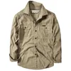 Men's Casual Shirts 2023 Clothing Oversize Male Shirt Outdoor Work Clothes Collared Button Up Long Sleeve Blouses Men