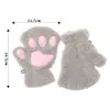 Children s Mittens Children Cat Gloves Fashion Boys Girls Claw Paw Plush Warm Soft Short Fingerless Half Finger Winter 230818