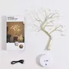 Veilleuses Led Fée Lumière Arbre De Noël Lampe Alimenté Par Batterie USB Pour Chevet Salle D'étude Bureau Fête De Vacances Éclairage Décor