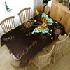 Table Cloth Rustic Tablecloth Home Flower Rectangular Fabric Bedroom Home Kitchen Retro Printing Coffee Table Anti-fouling Tablecloth R230819