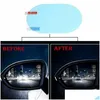 Car Stickers Rain-Proof Film Rearview Mirror Waterproof Window Glass Clear Anti-Fog Anti-Reflective Sticker Drop Delivery Mobiles Mo Dho8G
