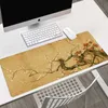 Mouse Pads Wrist Chinese Brush Painting Art Printing XXL Mouse Pad Accessory Large Computer Keyboard Mat Anime Cartoon R230819
