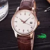 Relógio mecânico masculino 40mm designer clássico relógio u1 couro aço inoxidável natação safira montre de luxe