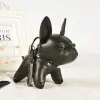 Französische Bulldoggenschlüsselbeutel Anhänger Ornamente süße Weihnachtsgeschenke Buchbeutel Anhänger 9 Farben