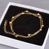 Charm Bracelets 2-layer Beads Bracelet For Women Gold Silver Color Titanium Steel Fashion Jewelry Gift Wholesale(GB810)